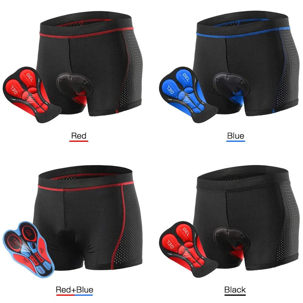 Lixada Men's Cycling Undershorts 3D Padded Breathable Mesh MTB Bike Riding Biking Underwear Shorts