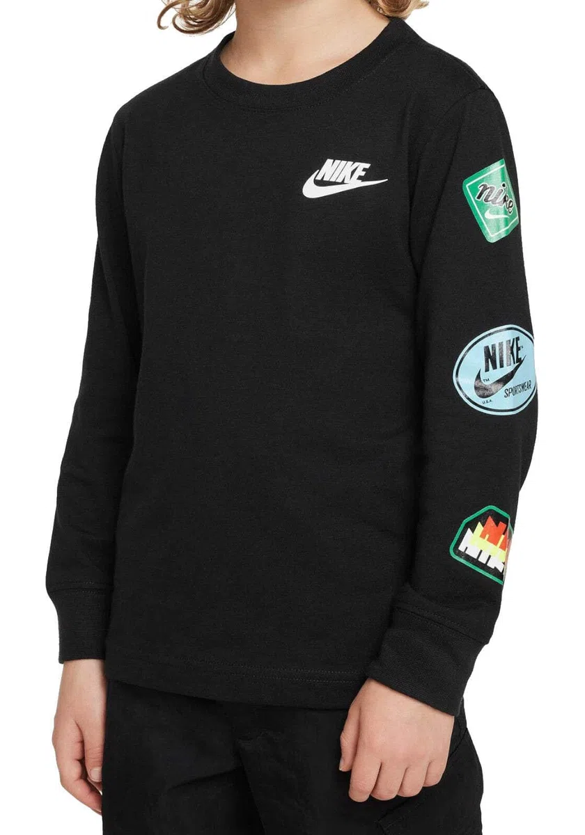 Nike Retro Sticker LS Tee T-Shirt Bambini e Ragazzi (Pacco da 1)
