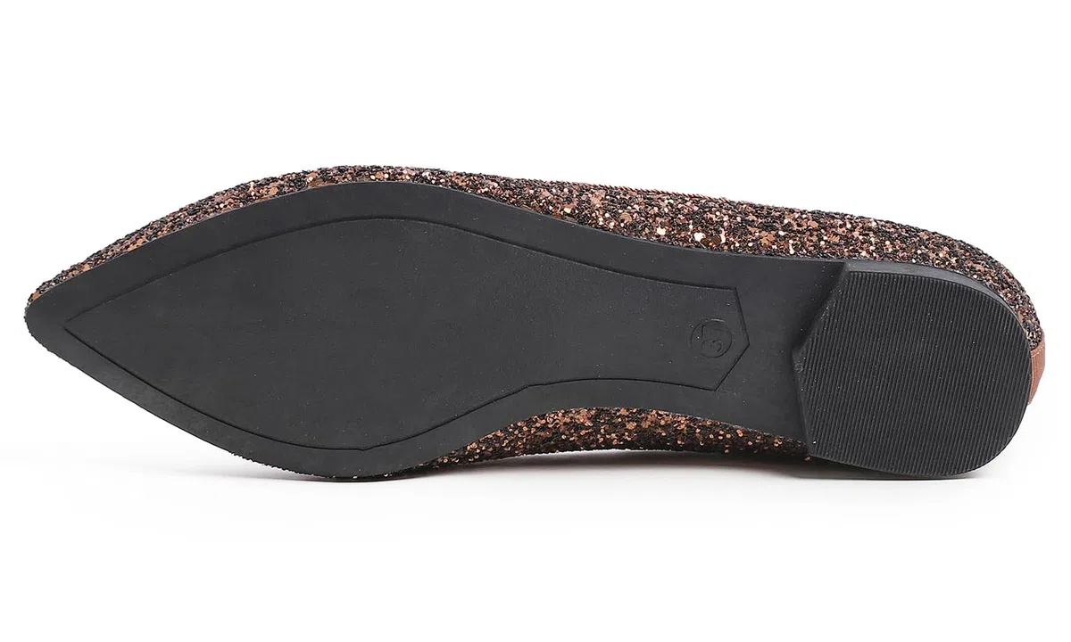 Feversole Ballerina in Paillettes Luccicanti Colorata con Cuscino in Memory Foam per amaretti da Donna