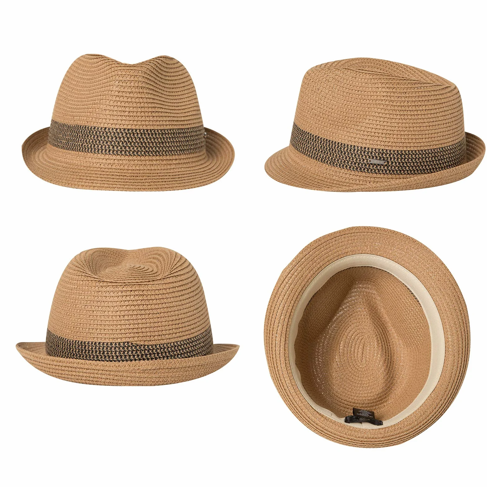 SIGGI Donna Estate Cappello Da Sole Tesa Largo Di Cotone Upf 50 + Pieghevole Copertura Mento Cordone Moda