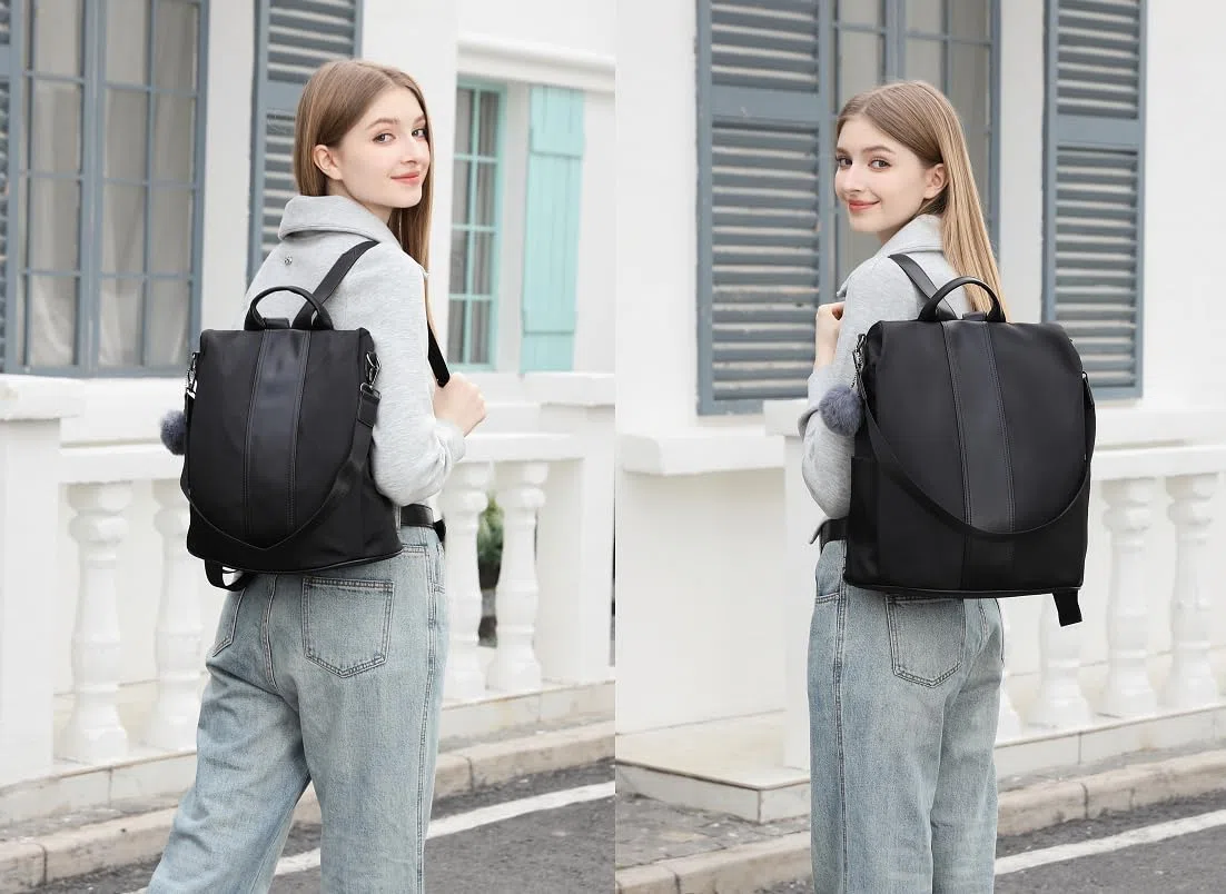 Miss Lulu Zaino Antifurto Donna, Zainetto Multifunzionale, Borsa Casual ed Moda per Viaggio, Scuola, Lavoro, Shopping, Visite e Università