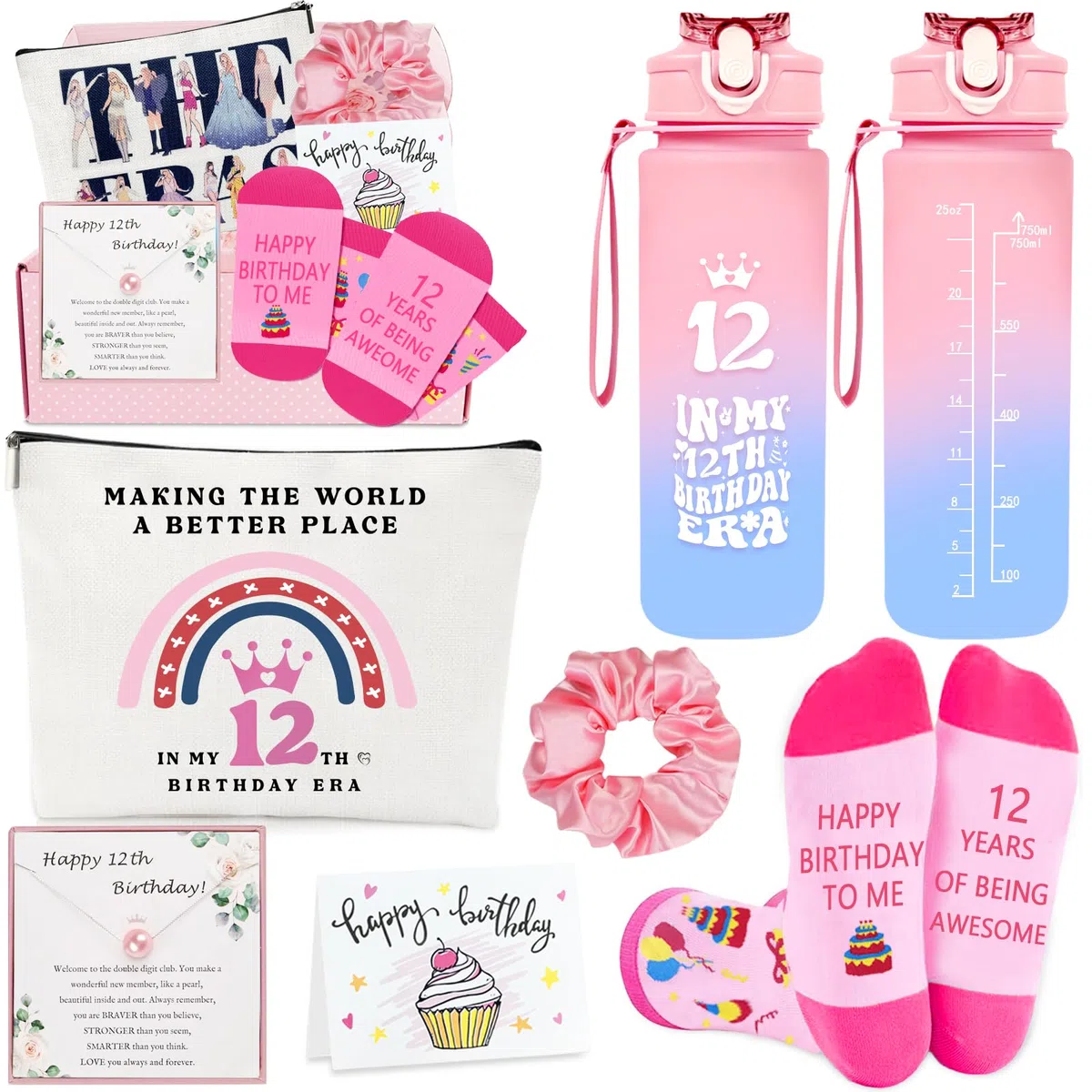 Regali per ragazze di 12 anni, regalo di compleanno per sorella minore, figlia, nipote, nipote - dolci decorazioni per il 12° compleanno