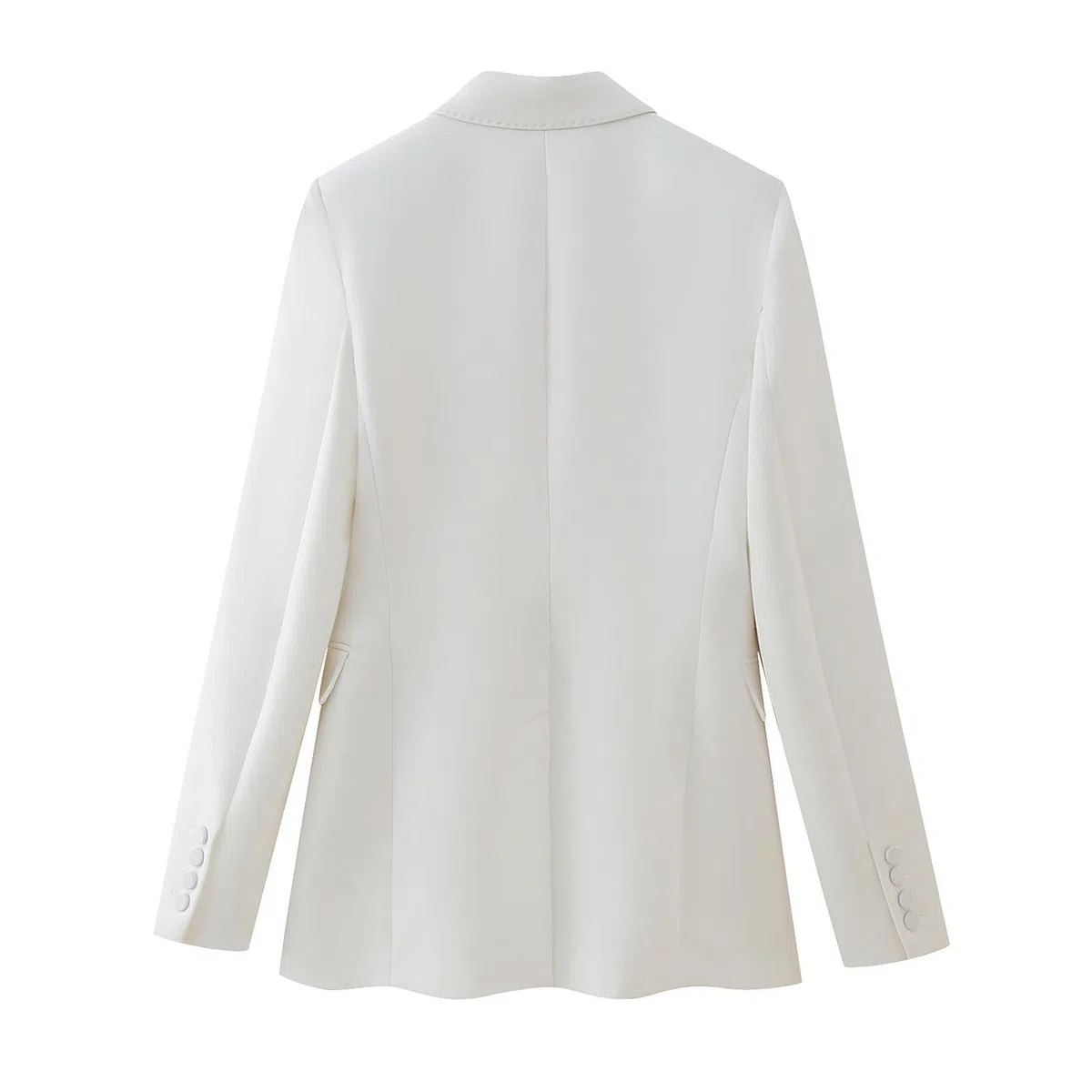 Giacca Bianca Doppiopetto Casual dal Nuovo Temperamento stagionale + Minigonna-Gonna-L