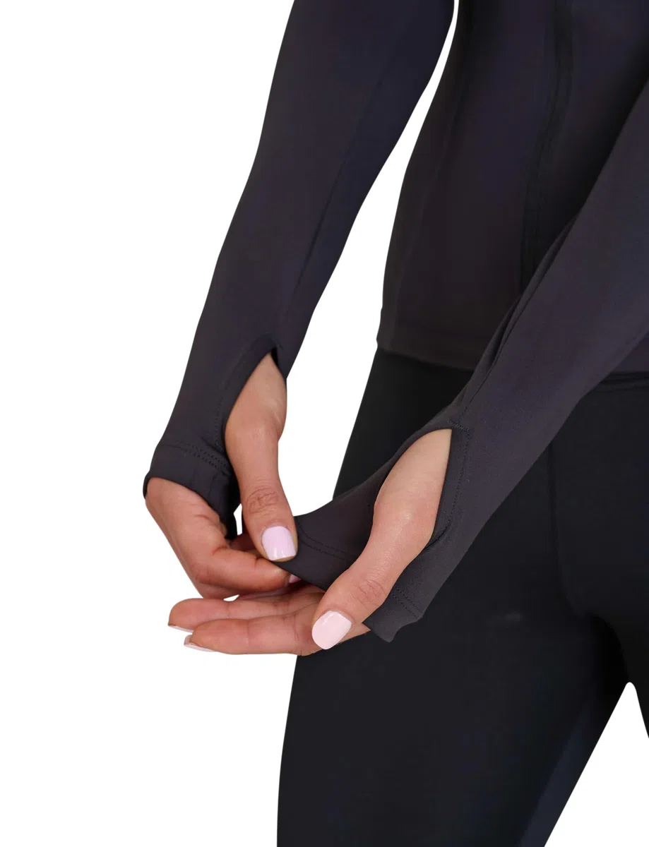 TCA Giacca da corsa da donna Top da palestra a maniche lunghe da donna, giacca sportiva con cerniera completa, giacche da palestra leggere