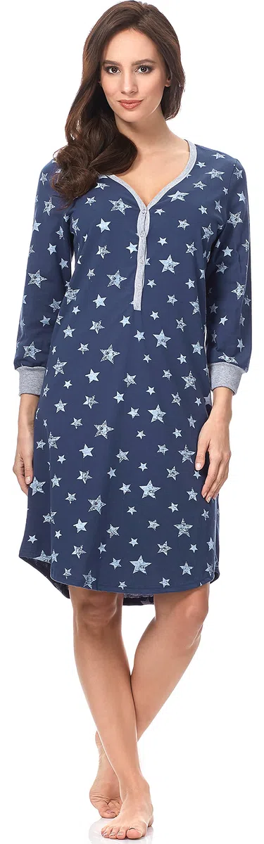 Italian Fashion Camicia da Notte Parto Ospedale | Vestaglia Donna Ospedale | Camicia da Notte Parto | Pigiama Premaman con Bottoni | Vestiti Premaman S-XXL