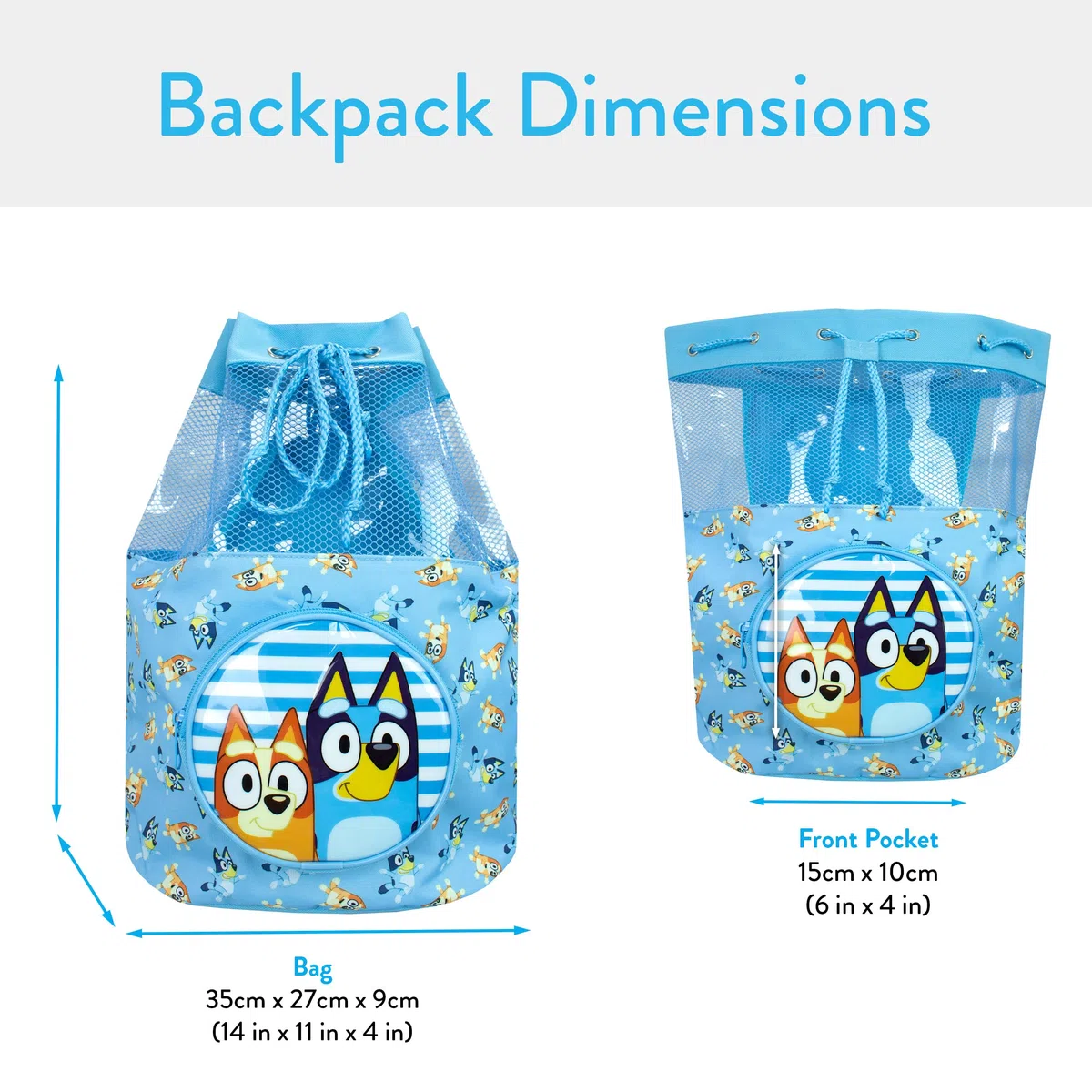BlueY Borsa da nuoto per bambini Spiaggia Piscina Nuoto Zaino a coulisse per ragazzi o ragazze Blu