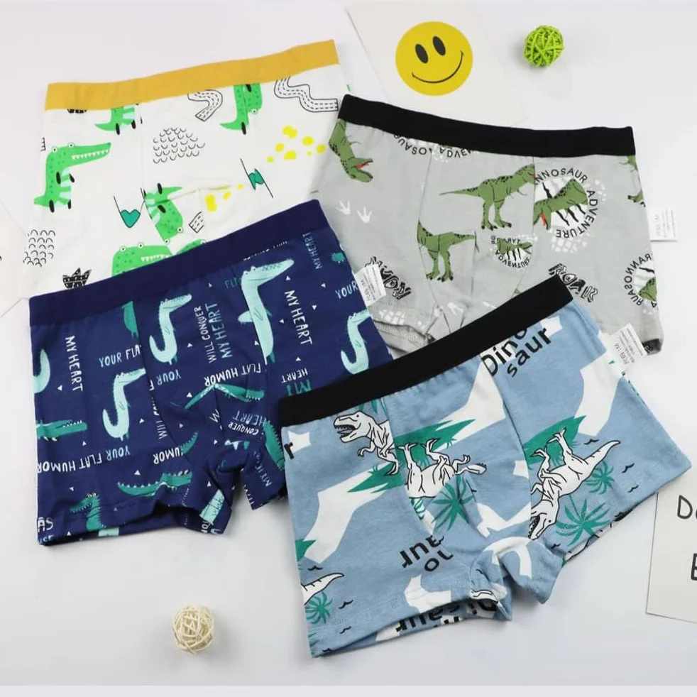 JackLoveBriefs Ragazzi Boxer Shorts Cotone Dinosauro Orso Polare Modello Intimo Ragazzo Confezione da 12, 1-13 Anni