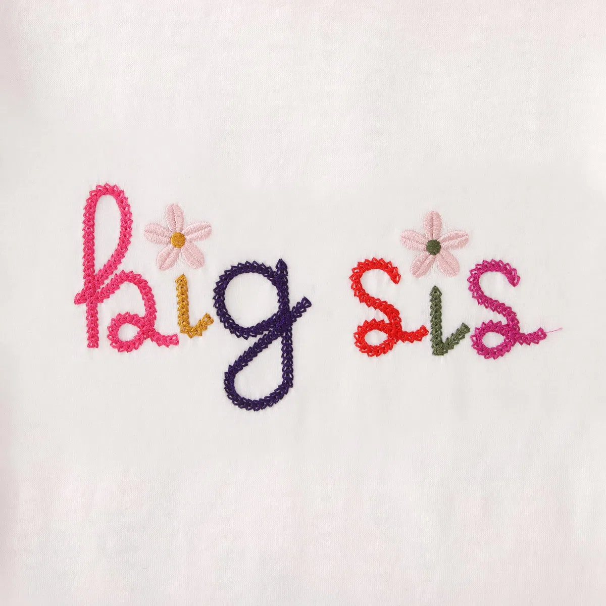 Big Sister Shirt Baby Annuncio per ragazze Tshirt con Big Sis Ricamo Bambino Promosso a Grande Sorella T-Shirt Dolce Ricamata Cotone Top Estate Manica Corta Camicie