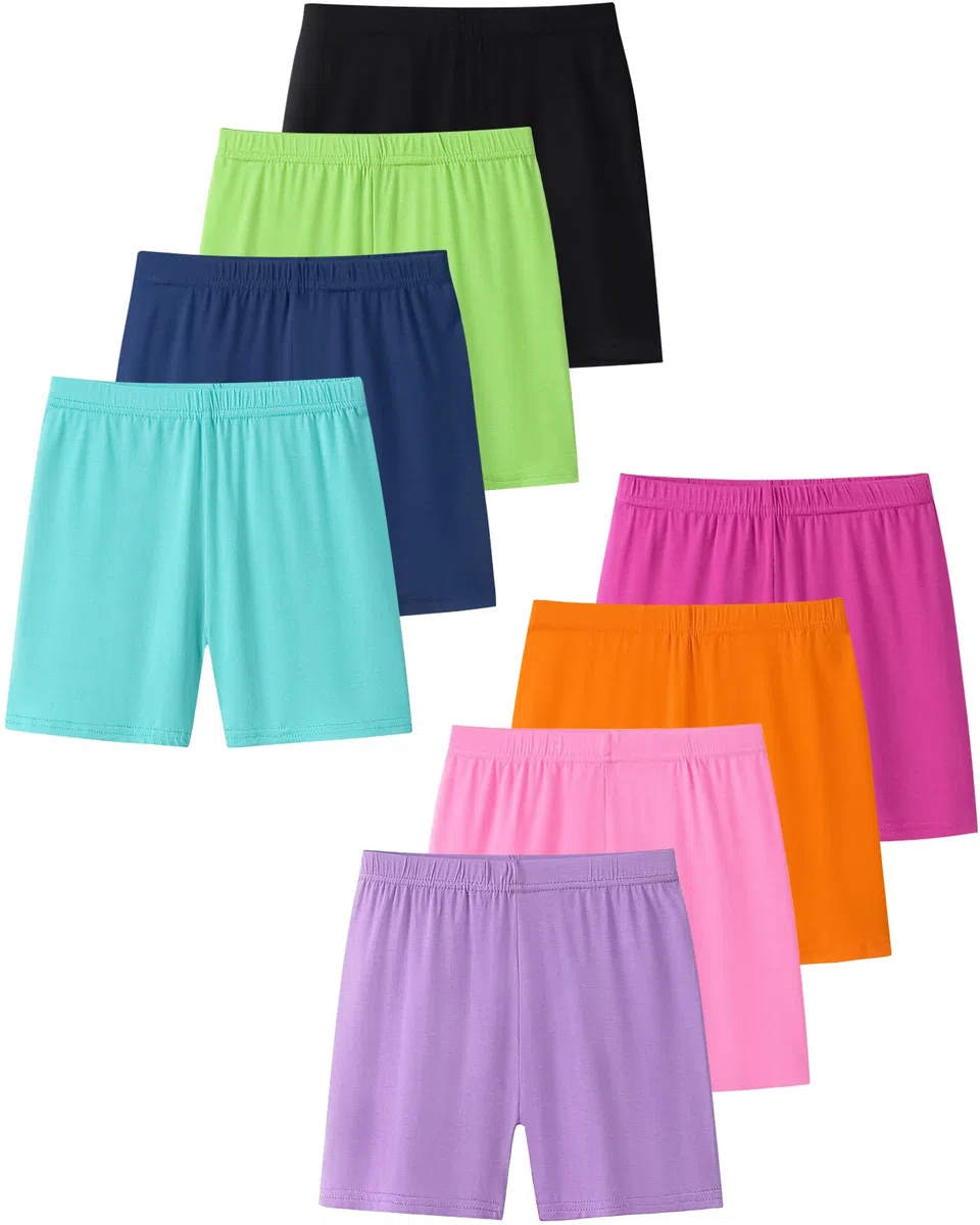 Domee Pantaloncini Shorts Leggings Corti Estivi Bambina Pacco da 8