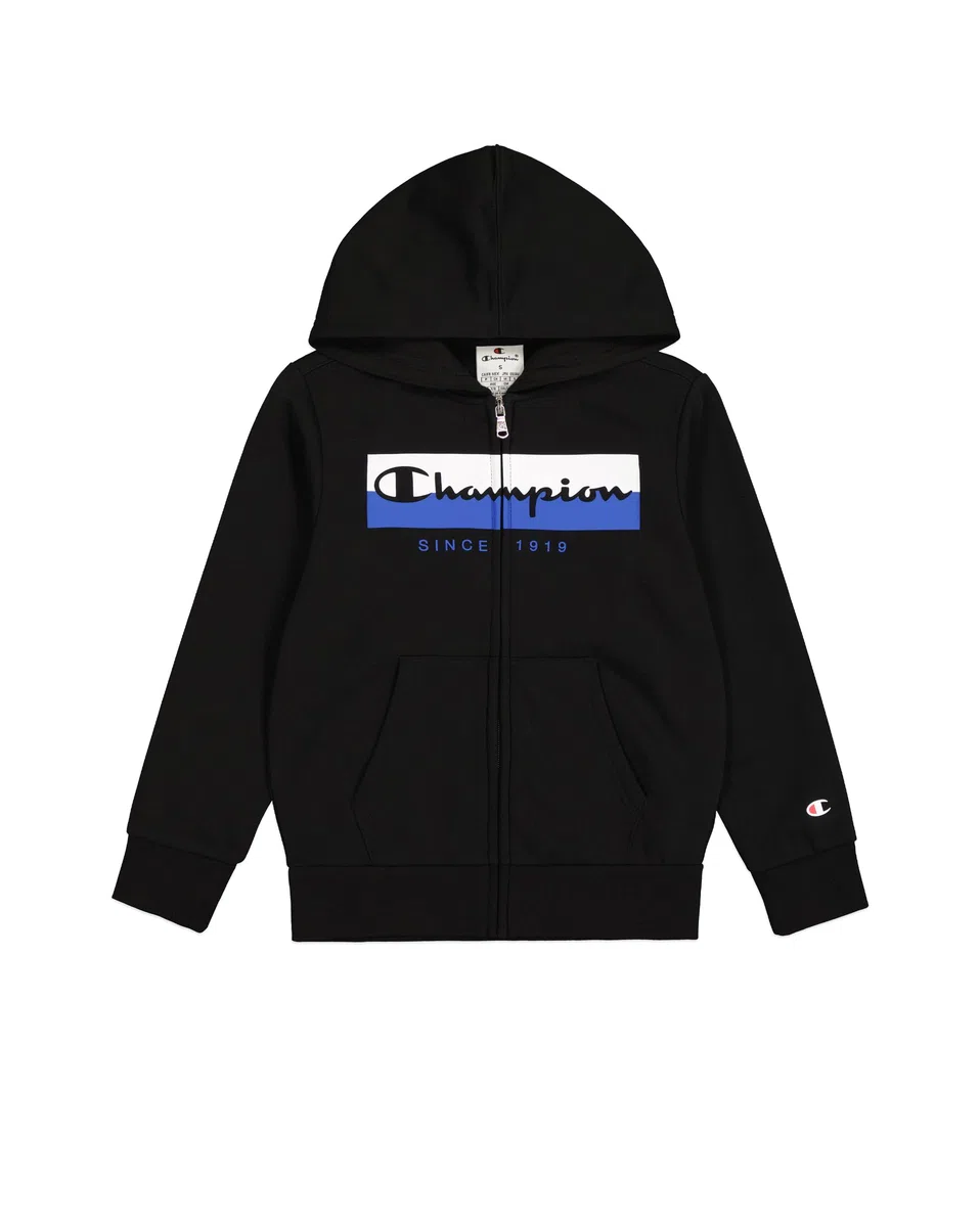 Champion Legacy Graphic Shop B (306839) - Ultra-Light Soft Compact Powerblend Fleece Full-Zip Felpa con Cappuccio Bambini e Ragazzi (Pacco da 1)