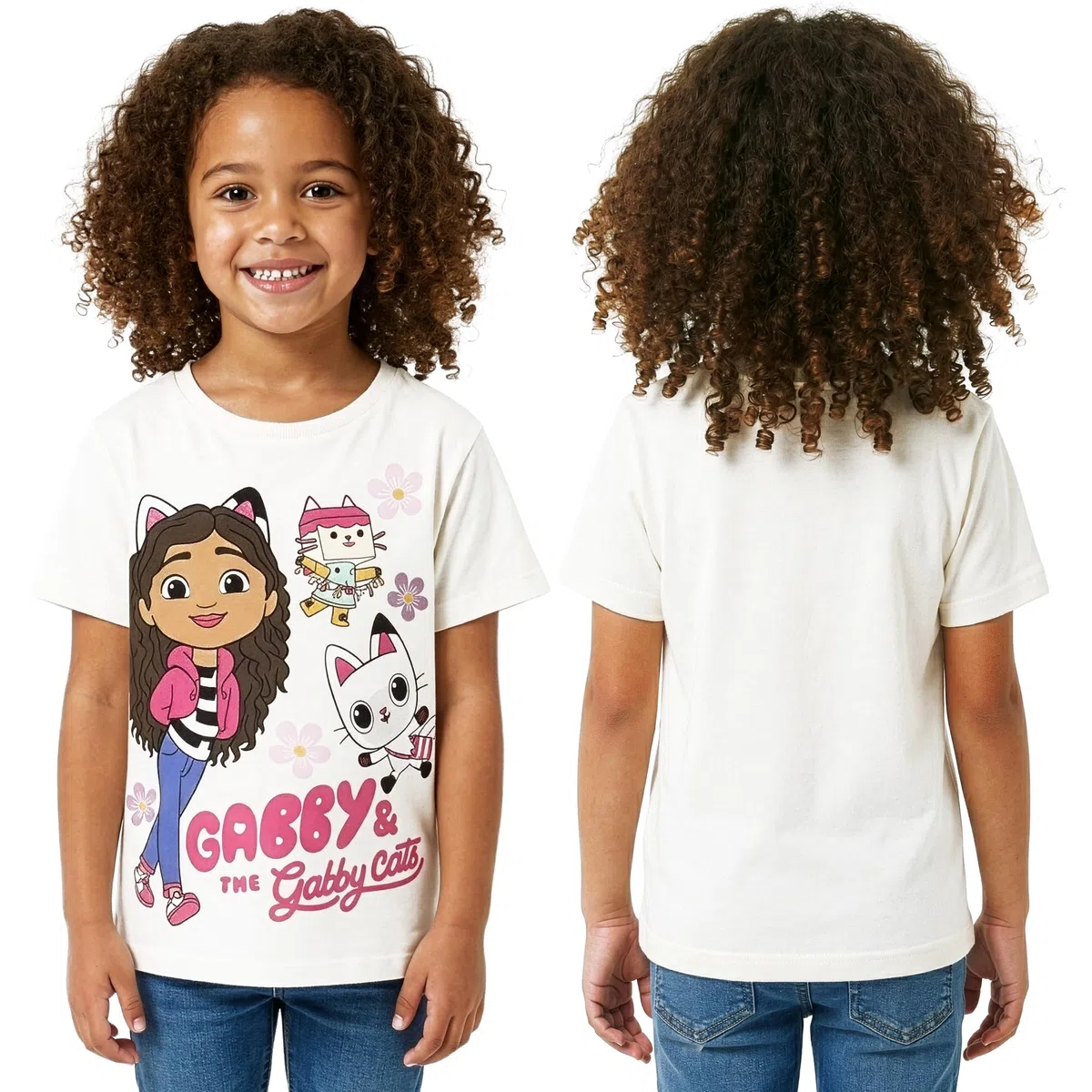 Gabby’s Dollhouse Confezione da 3 Tshirt Bambino, T Shirt Ragazza a Maniche Corte, Magliette Bambina Gabby e Gatti