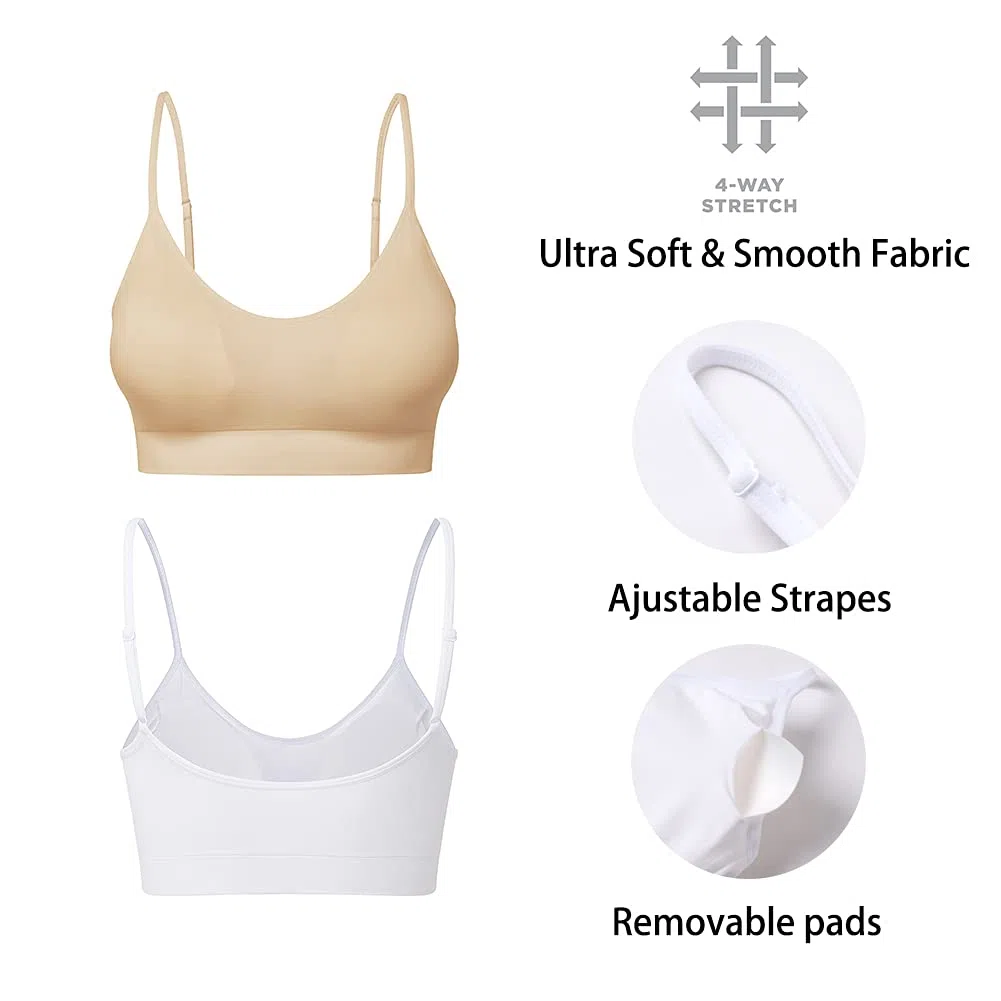 Reggiseno Senza Ferretto Bralette Imbottite per Le Donne Cinghie Sonno Reggiseni Senza Cuciture Yoga Sport Bras