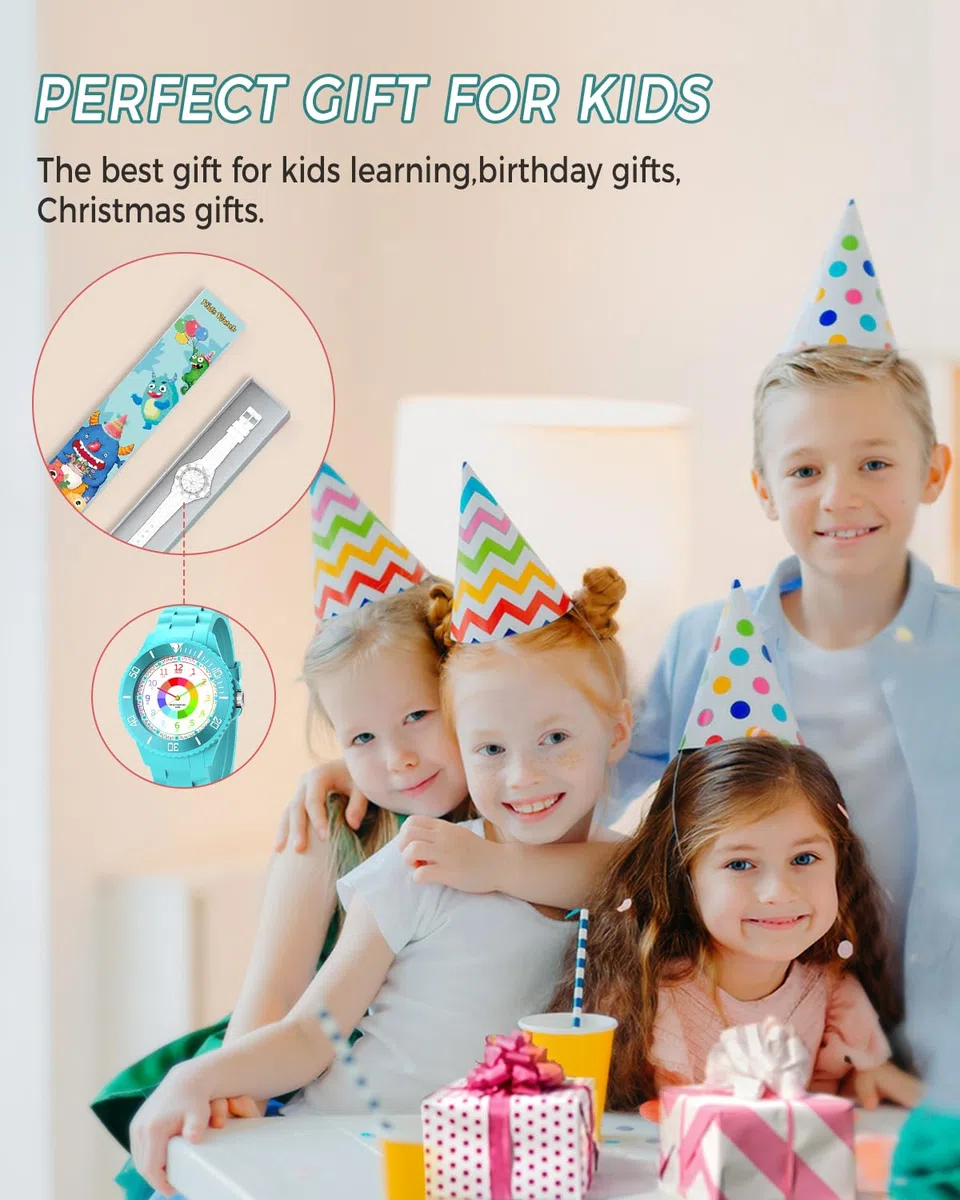 Orologio per Bambino Bambini,Orologio per bambini,Orologio da polso per bambinia,Educativo Orologio Bambina,Orologio Didattico Regalo Bambino,Orologio per bambini da 5 a 18 anni