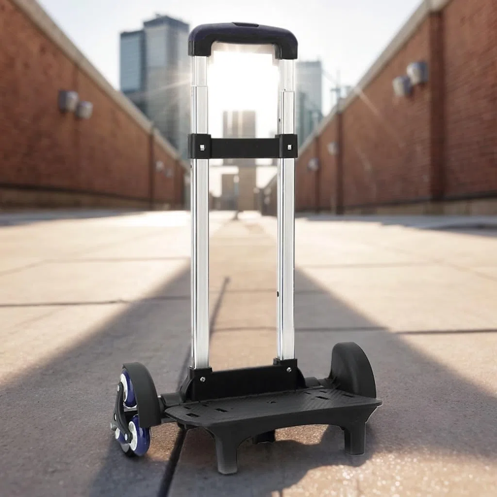 Carrello per Zaino Pieghevole Carrello su 6 Ruote Carrello a Mano per Borsa da Scuola