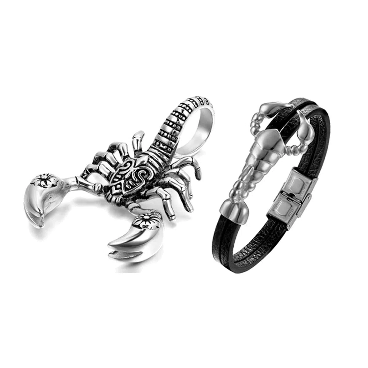 Aroncent - Set di 2 bracciali dell'amicizia unisex, in pelle, collana con ciondolo