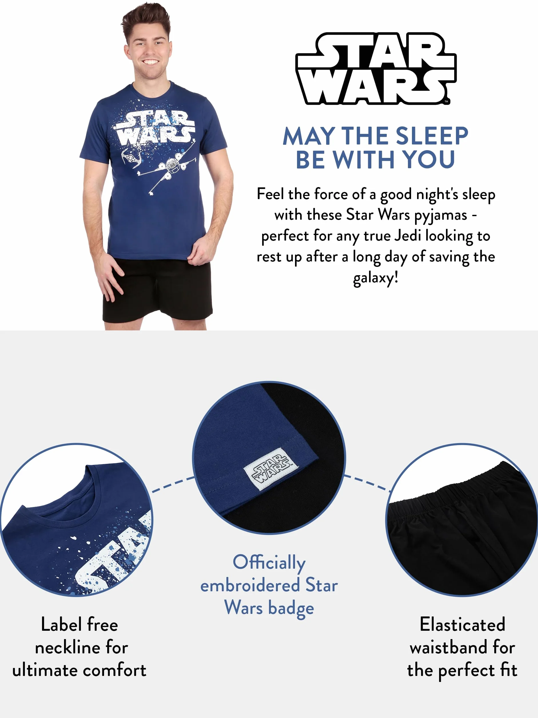 Star Wars Pigiama | Pigiami Uoma Cotone | Pigiamone Uomo Corto