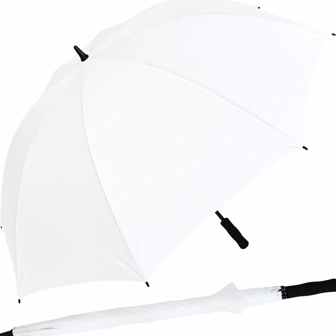 X-Brella leggero ombrello pieno in fibra di vetro per 2 persone - taglia XXL - molto stabile - golf ombrello bianco bianco