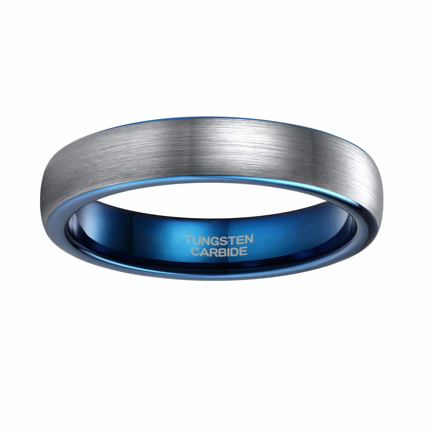 Zakk 4mm Anello da uomo e da donna tungsteno anello di fidanzamento fede nuziale anelli per partner