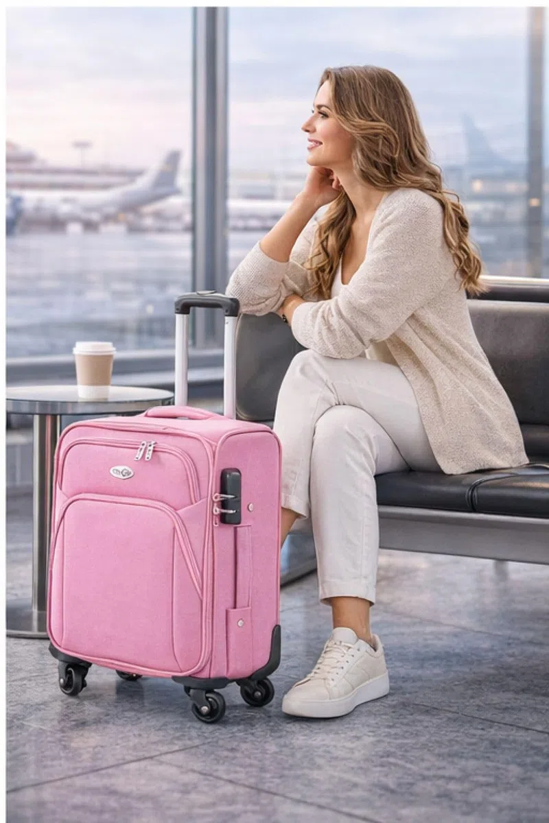 Cabin Go - trolley bagaglio a mano easyjet 45x36x20 30L - valigia bagaglio a mano in tessuto - maniglia telescopica - ultra leggero