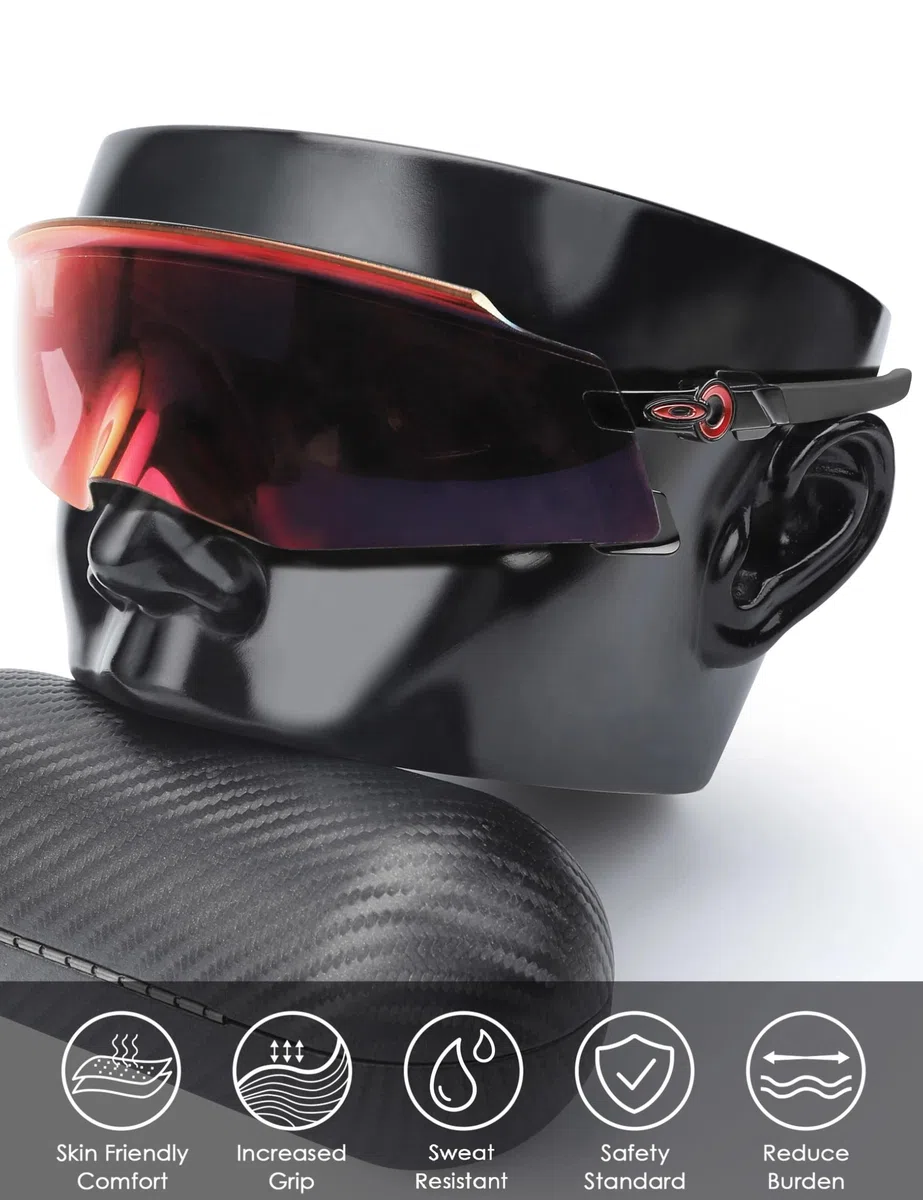 BlazerBuck Cuscinetti auricolari di ricambio per occhiali da sole Oakley Kato OO9455, nero e nero., 0