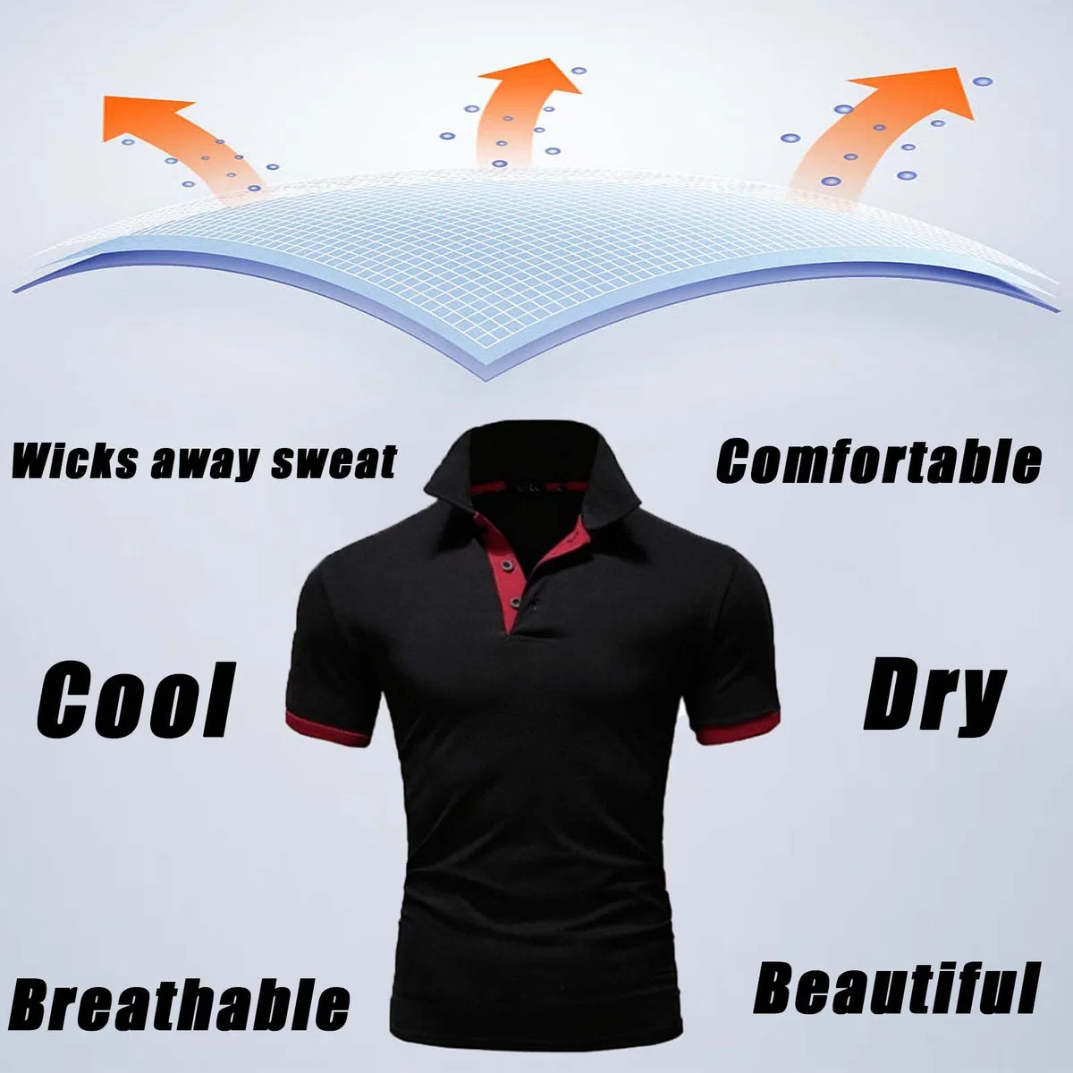 Magliette Polo Comode da Uomo per I.s.l.e of M.a.n T..T. Maglietta A Maniche Corte con Colletto A Mezza Manica Maglietta Traspirante Maglietta Colorata-SLanS+ChengS||M