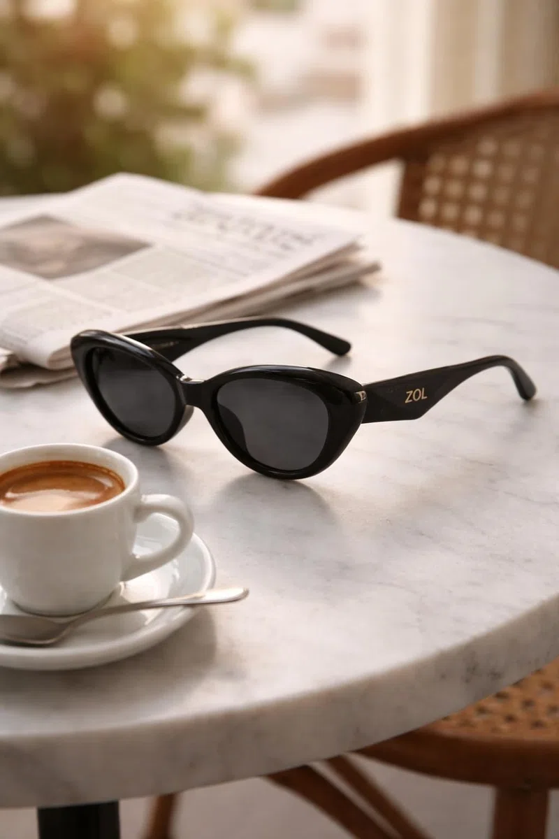 ZOL SOLENNE Occhiali da Sole Donna Cat Eye, UV400 Categoria 3, Sunglasses occhi di gatto, Montatura e Lenti in Policarbonato Leggeri e Resistenti, Cerniere Rinforzate, Certificazione CE