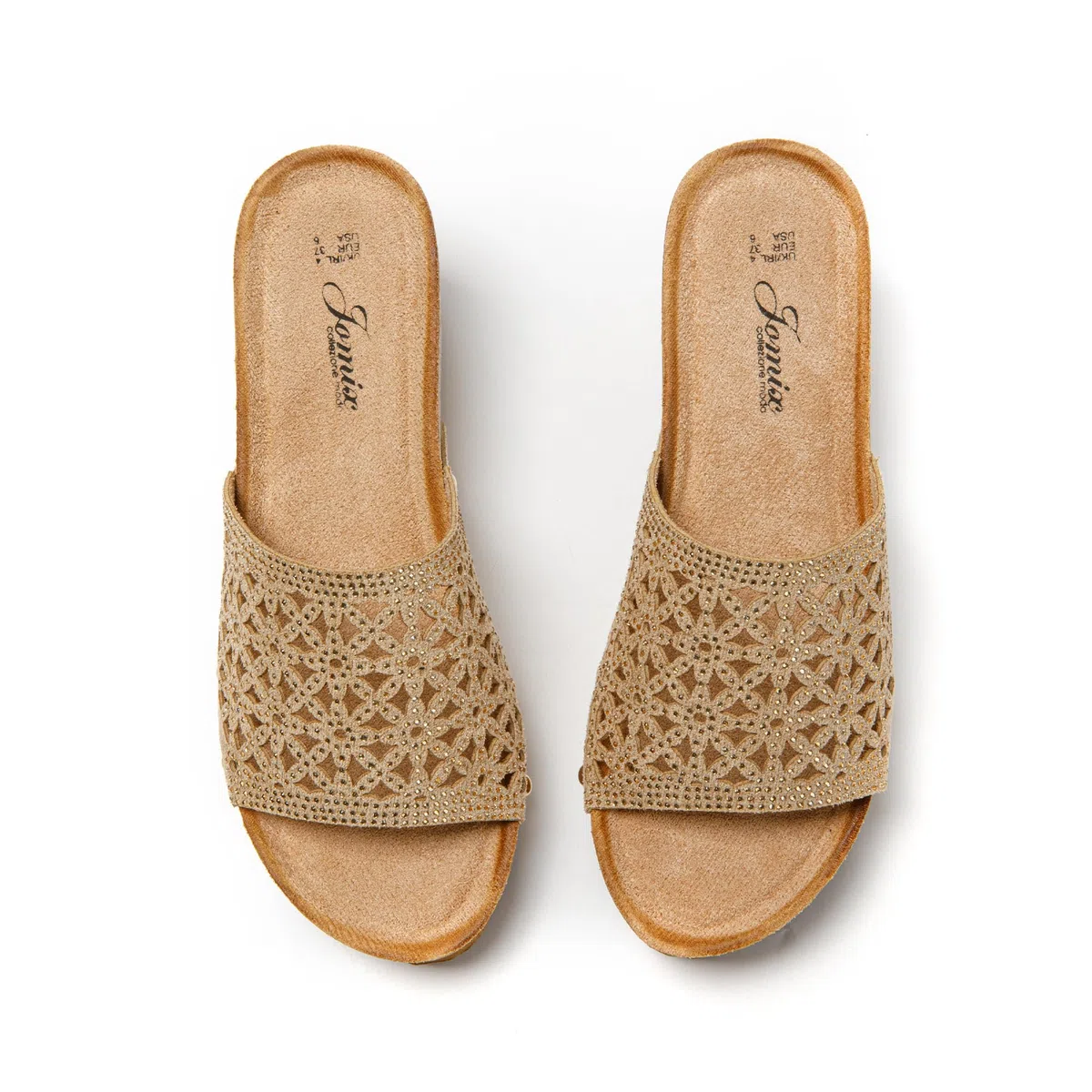 JOMIX Ciabatte Estive da Donna Sandali Zeppa Suola Antiscivolo Eleganti e Alla Moda SD9515