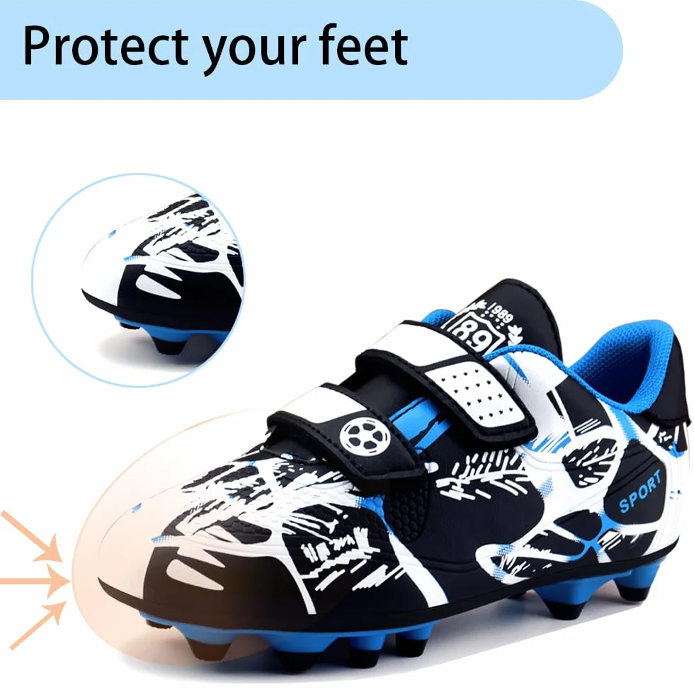 Scarpe da Calcio Ragazzi Ragazze Scarpe da Calcio Bambini Scarpe da Allenamento Antiscivolo per Esterni Unisex Sneakers 28-37