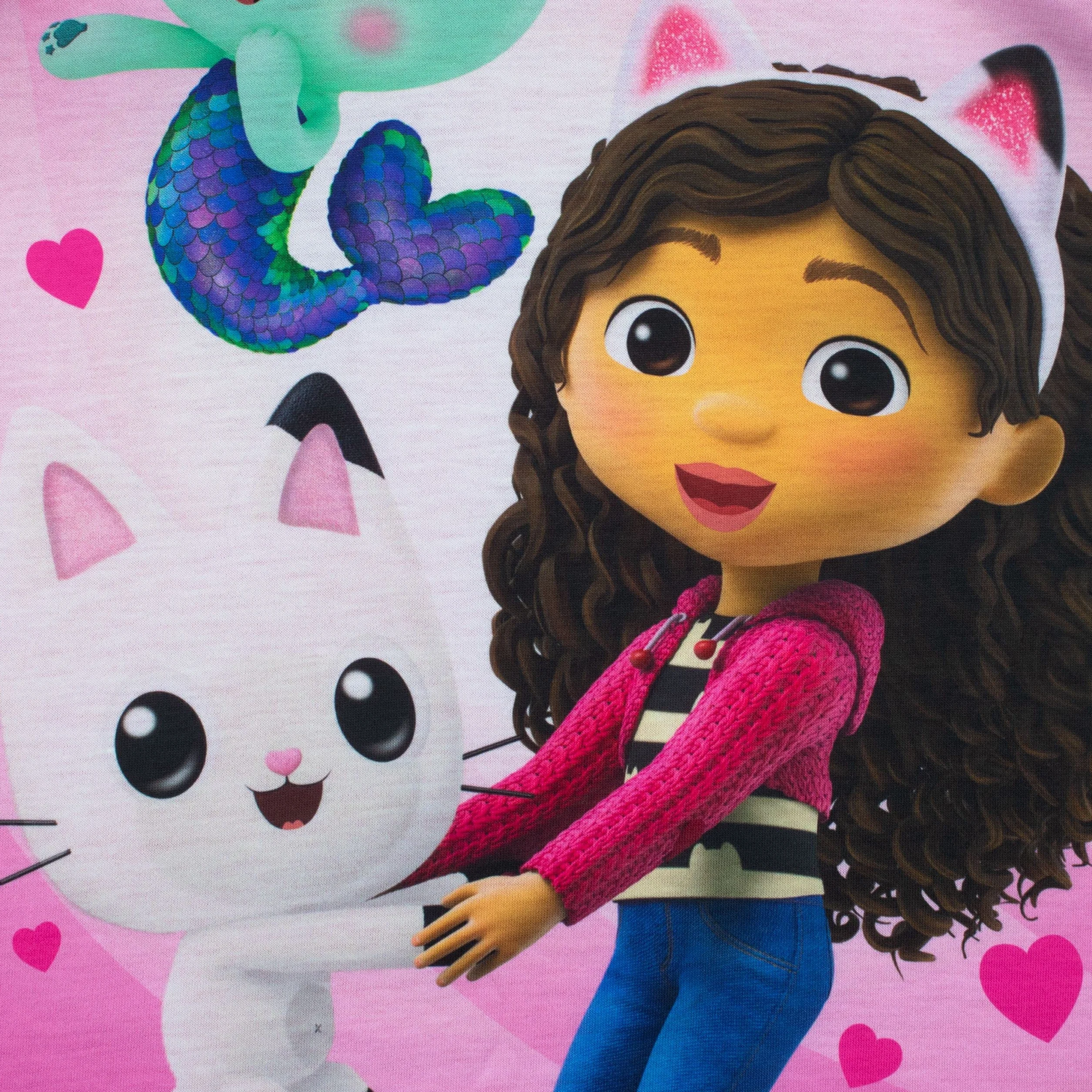 DreamWorks Pigiama Corto per Ragazze Gabby's Dollhouse Volant sulle Spalle Set Pigiama per Bambini La casa delle Bambole di Gabby