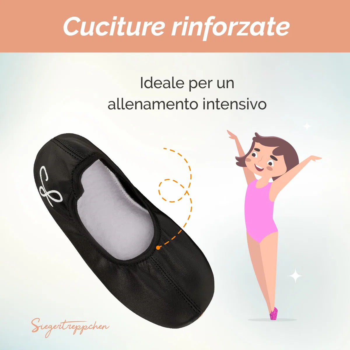 Scarpe da Ginnastica Artistica in Pelle (24-40) Bianco - Scarpe da Ballo per Ragazze, Ragazzi e Adulti