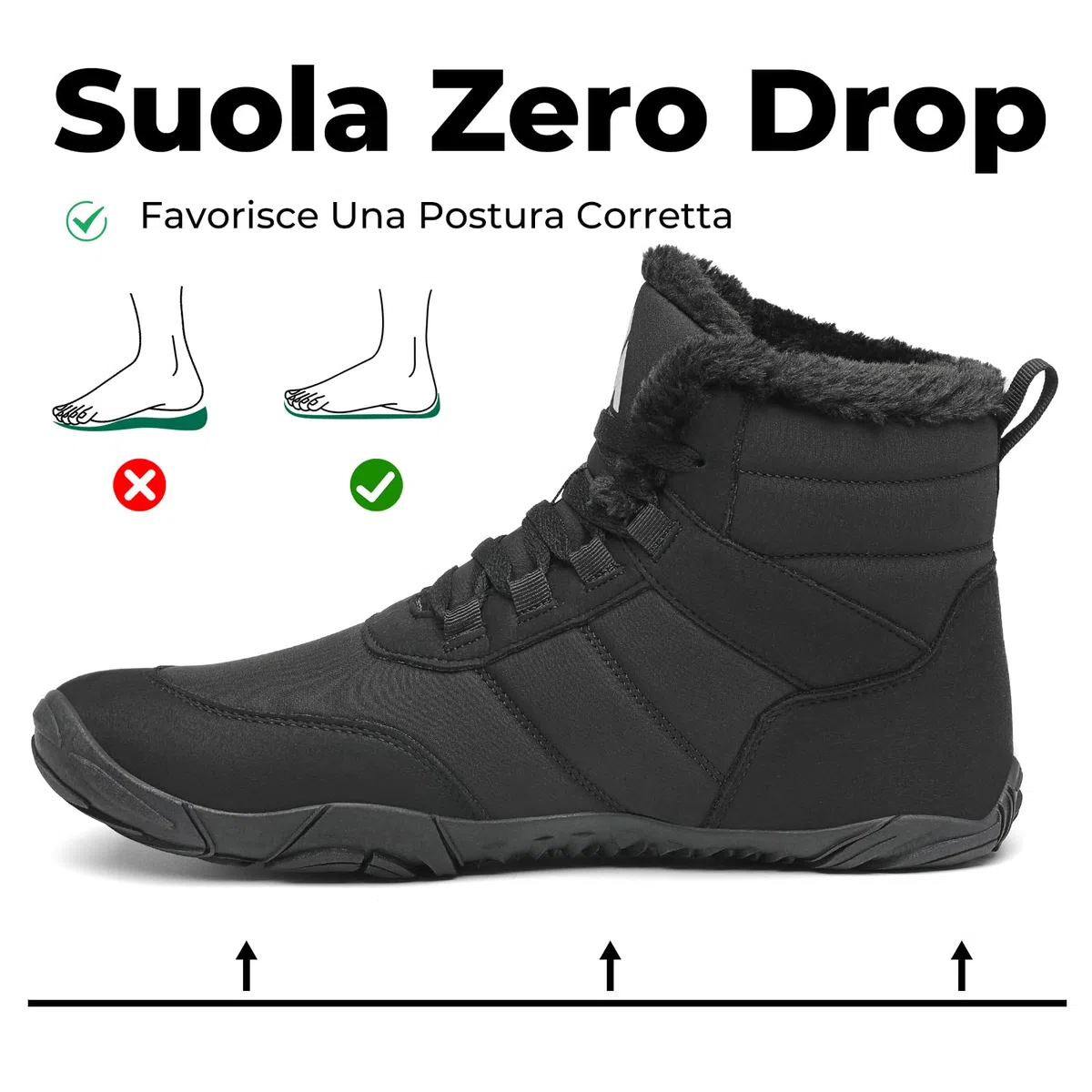 Mishansha Scarpe Stivali Invernali per Uomo Donna - Caldo Imbottito Resistente all'Acqua Gr.36-48