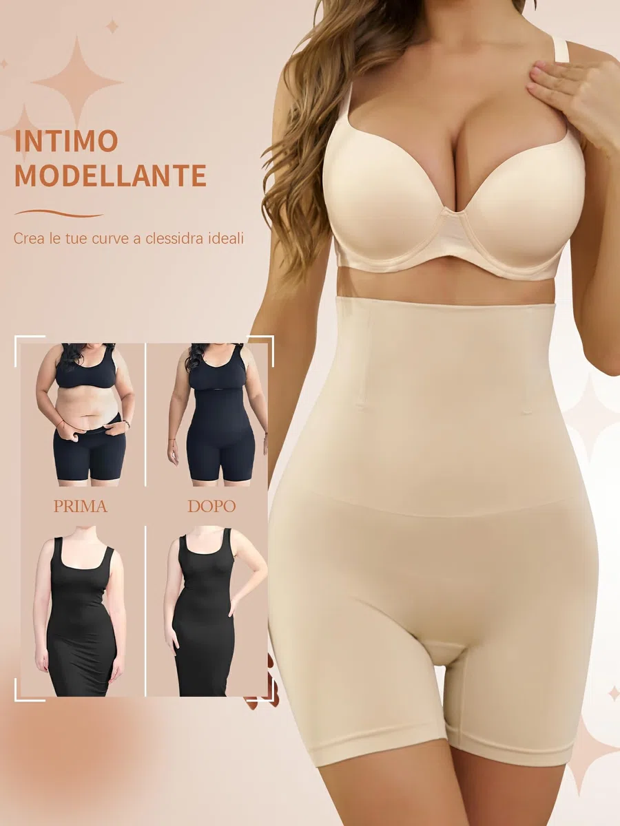 DIGZ Guaina Contenitiva Donna Pancia Piatta, Pancera Contenitiva Donna a Coscia Lunga, Mutande Contenitive Modellanti – Intimo Push Up Post Parto, Tessuto Elastico e Traspirante