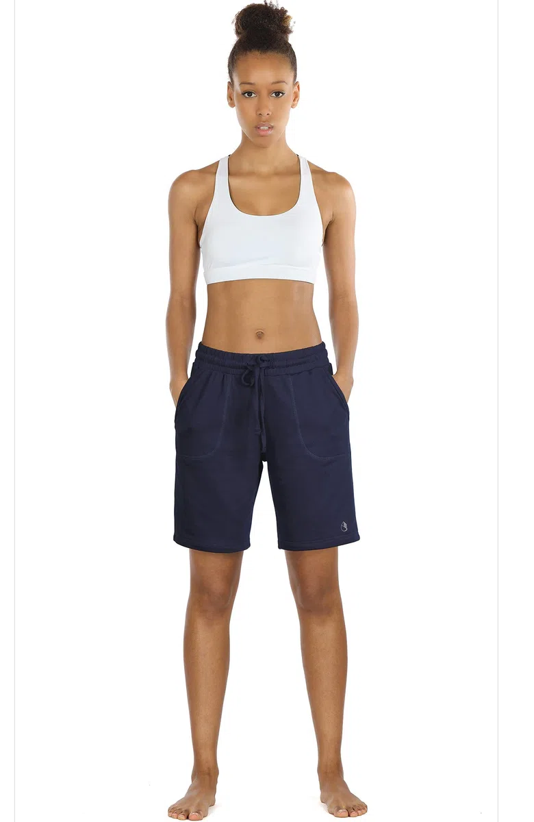 icyzone Pantaloncini Sportivi Donna Bermuda con Tasche Traspirante Shorts Sportivi Donna per Running Fitness Palestra
