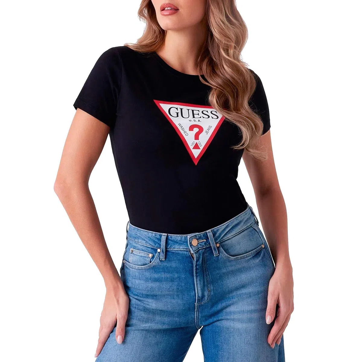 Guess SS CN Original Tee T-Shirt Donna (Confezione da 1)