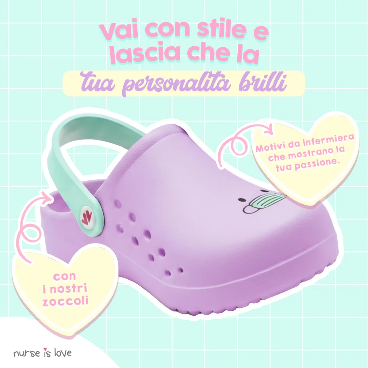 Nurse is Love Sabots Femme - Sabots Eva Légers, Chaussures Casual Mode | Cadeau Original pour Elle | Design Amusant - PT IT
