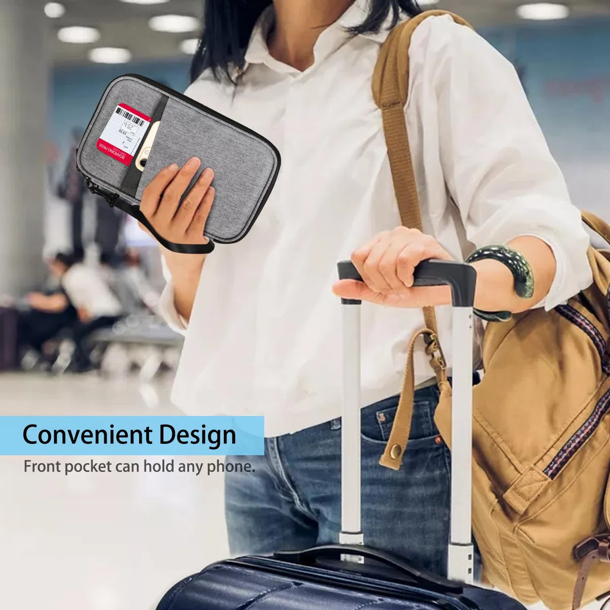 FINTIE Portafoglio Passaporto di Famiglia per 6 Persone, Grande Capacità Porta Passaporto Borsa da Viaggio con Protezione RFID per Donna Uomo,