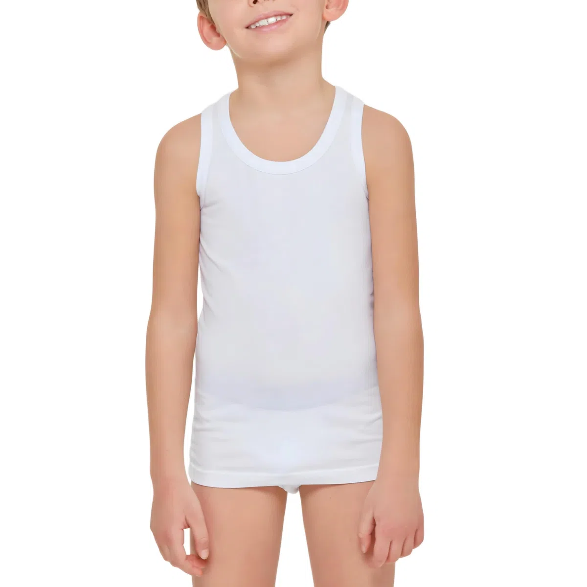 Canottiera Bambino (6 Pezzi) Ragazzo Spalla Larga 100% Cotone Estiva Antisudore