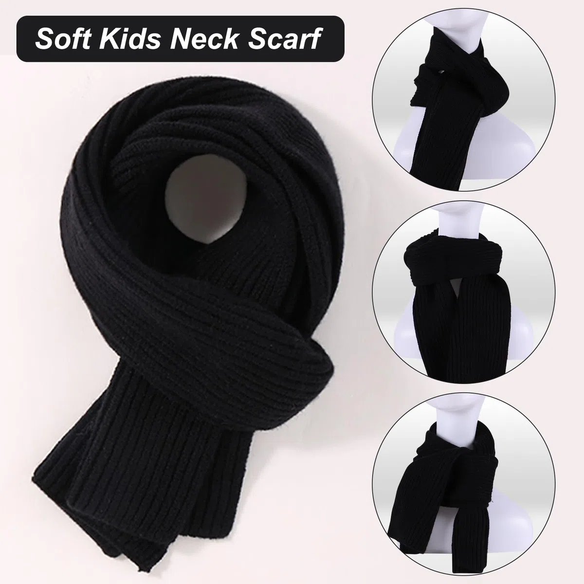 Set Cappello, Sciarpa e Guanti Invernale per Bambini - Berretto con Pompon, Sciarpa Lunga e Guanti Touchscreen - Completo 3 in 1 per Ragazze e Ragazzi