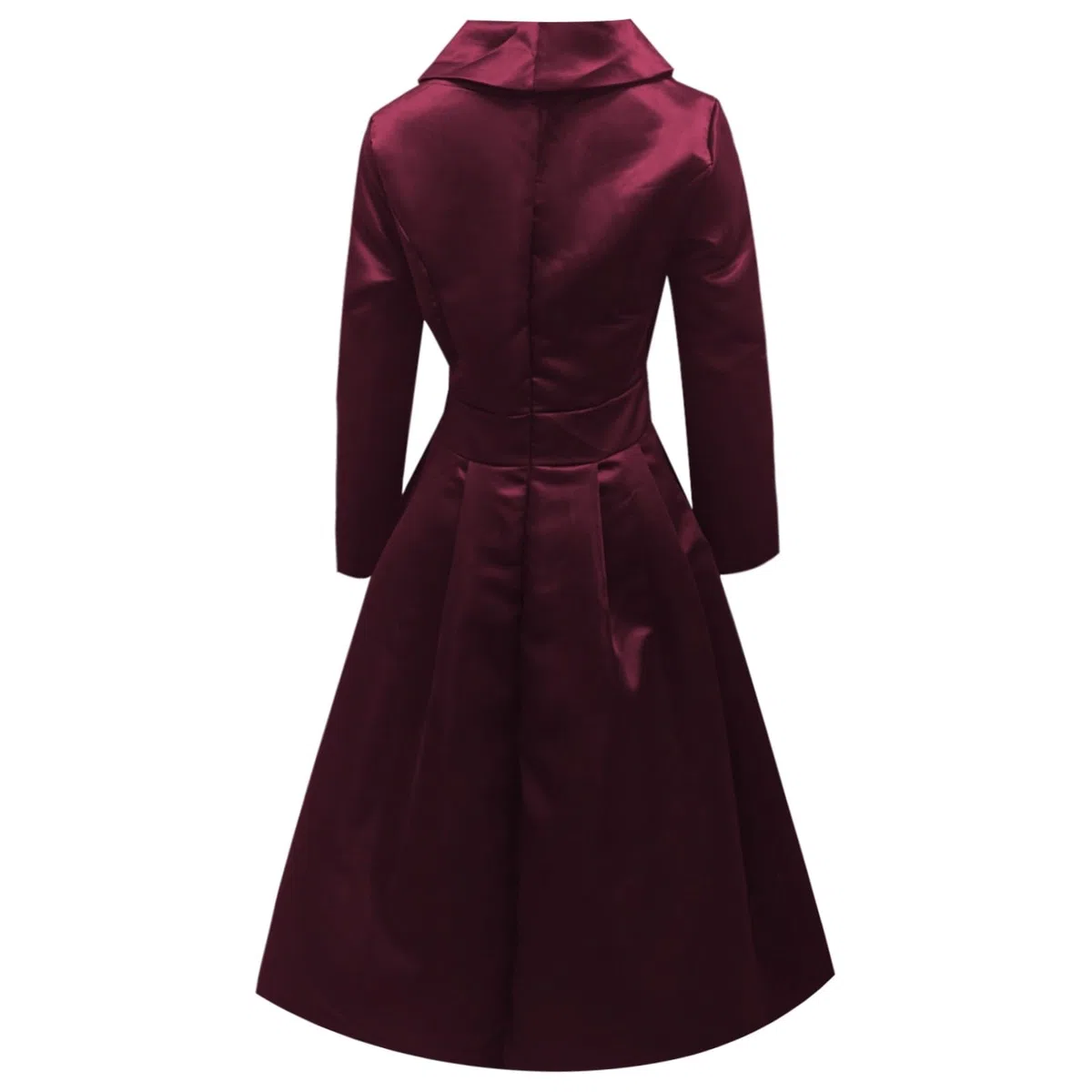 2025 Vestito Vintage Anni 50 60 Stile Hepburn Intura Monopetto A-Line Ricamo Manica Lunga Abiti con Scollo V Midi Vestito da Cocktail Banchetto Formale Ufficio per Matrimoni, Cerimonia