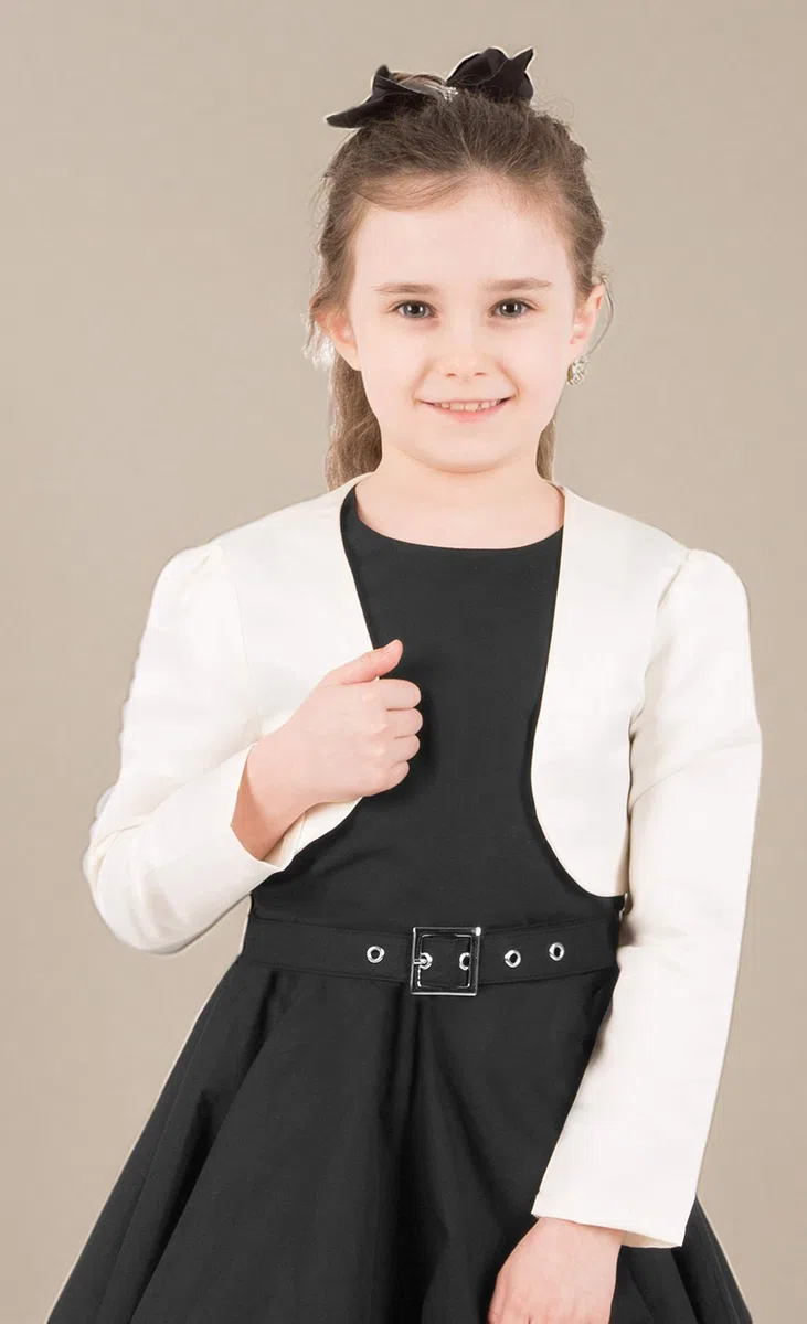 BlackButterfly Bambini Raso Manica Lunga Bolero Ragazze
