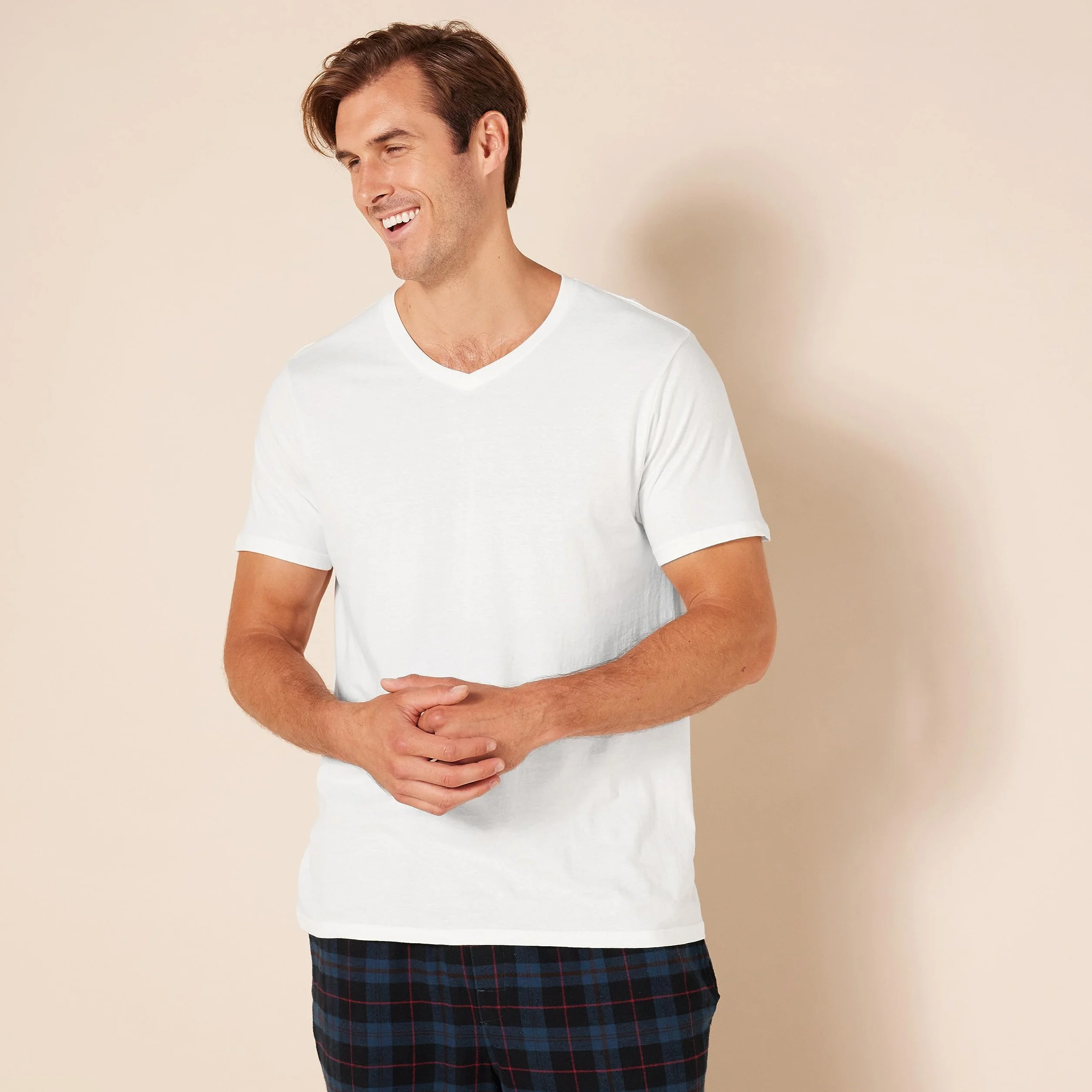 Amazon Essentials Maglietta Intima Con Scollo A V, Traspirante, In Cotone Uomo, Pacco da 6