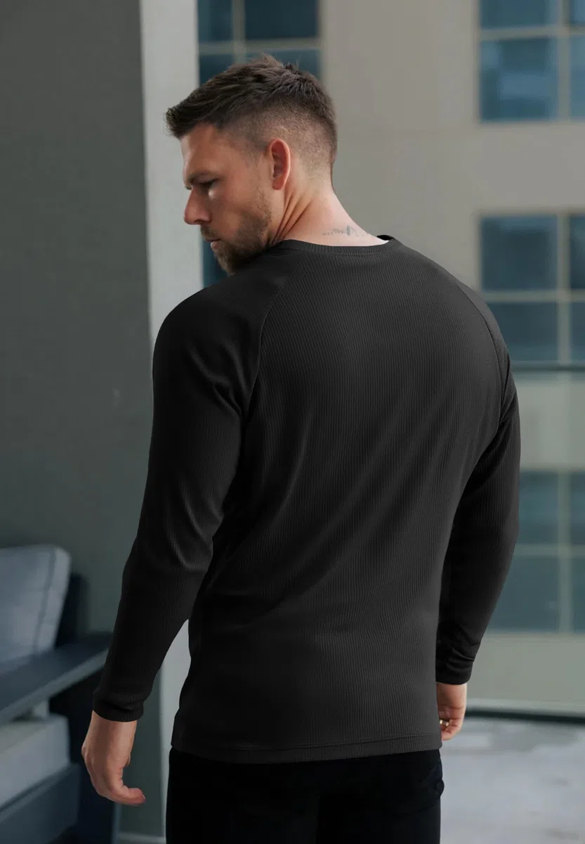 Muscle Cmdr Maglietta Uomo,Magliette Uomo Manica Corta e Lunghe, Casual Slim Fit Henley Maglietta