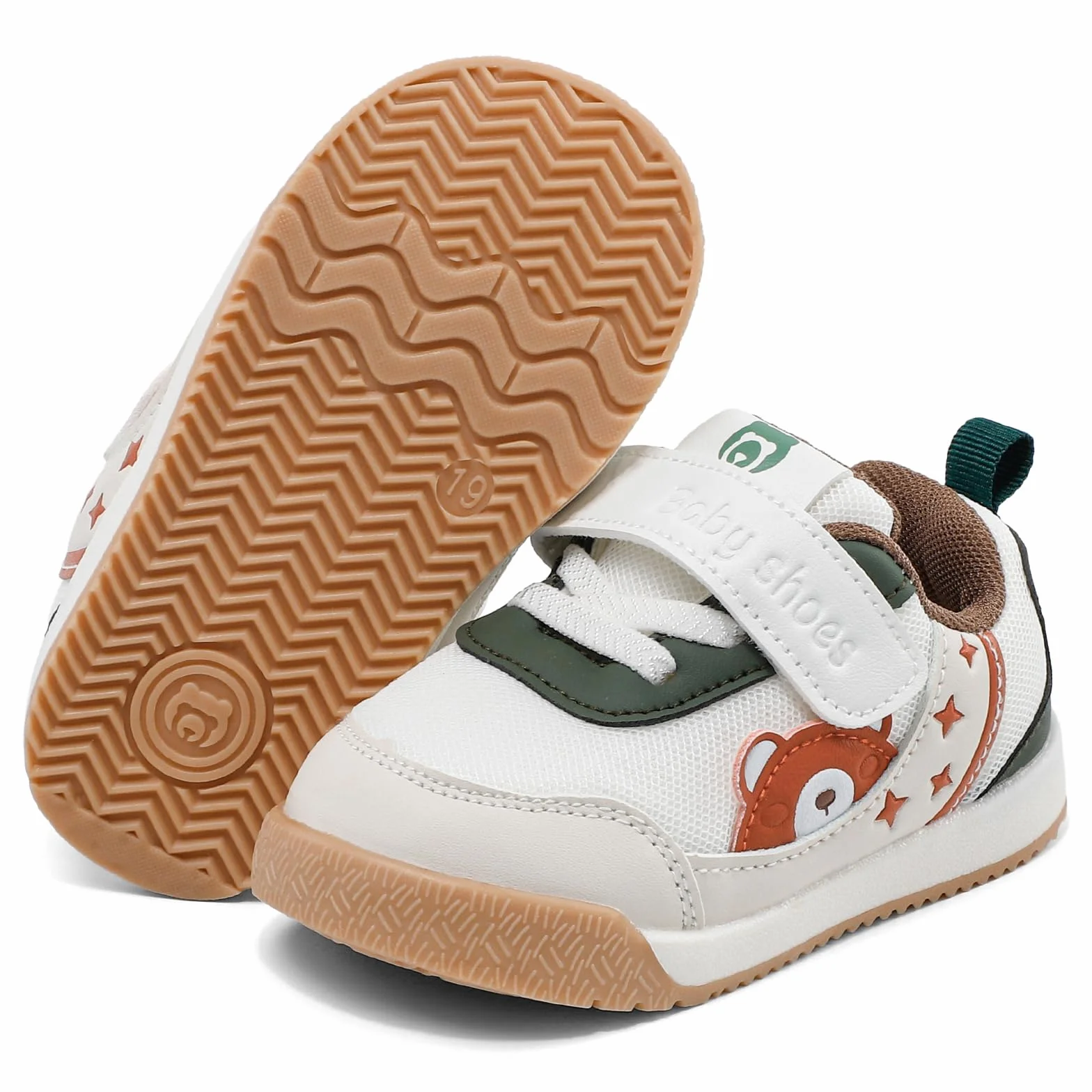 LACOFIA Scarpe Primi Passi Bambino Scarpine Neonato Sneakers Bimbo con Suola Gomma Antiscivolo