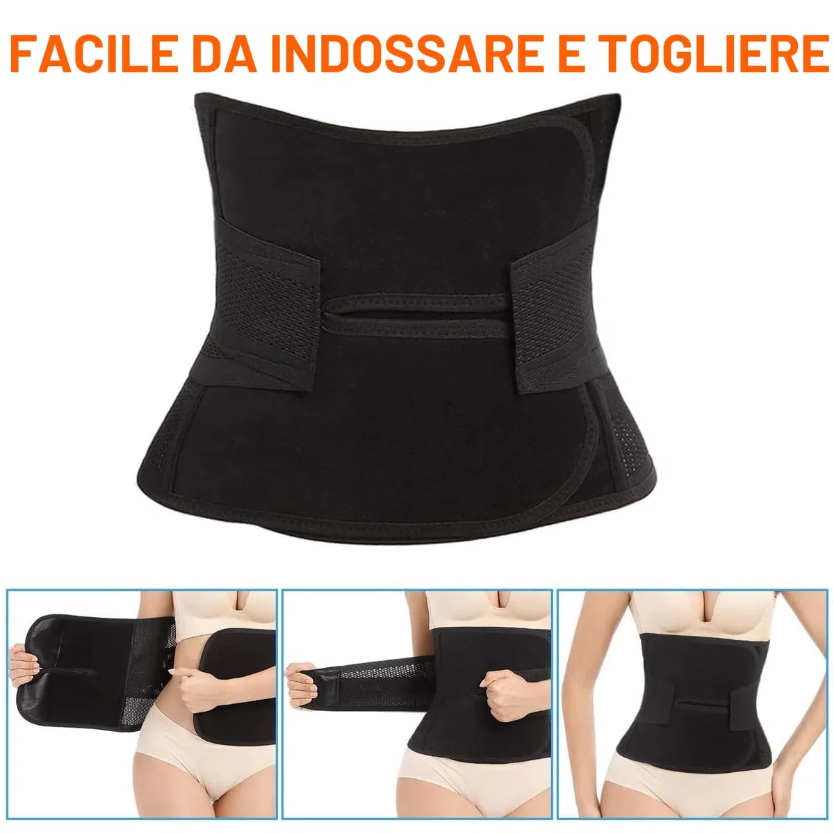 Fascia per pancia postpartum,Raccoglitore addominale Sezione C,Legante addominale Post Chirurgia Cintura,Tummy Tuck Compressione Wrap Waist Trainer Nero