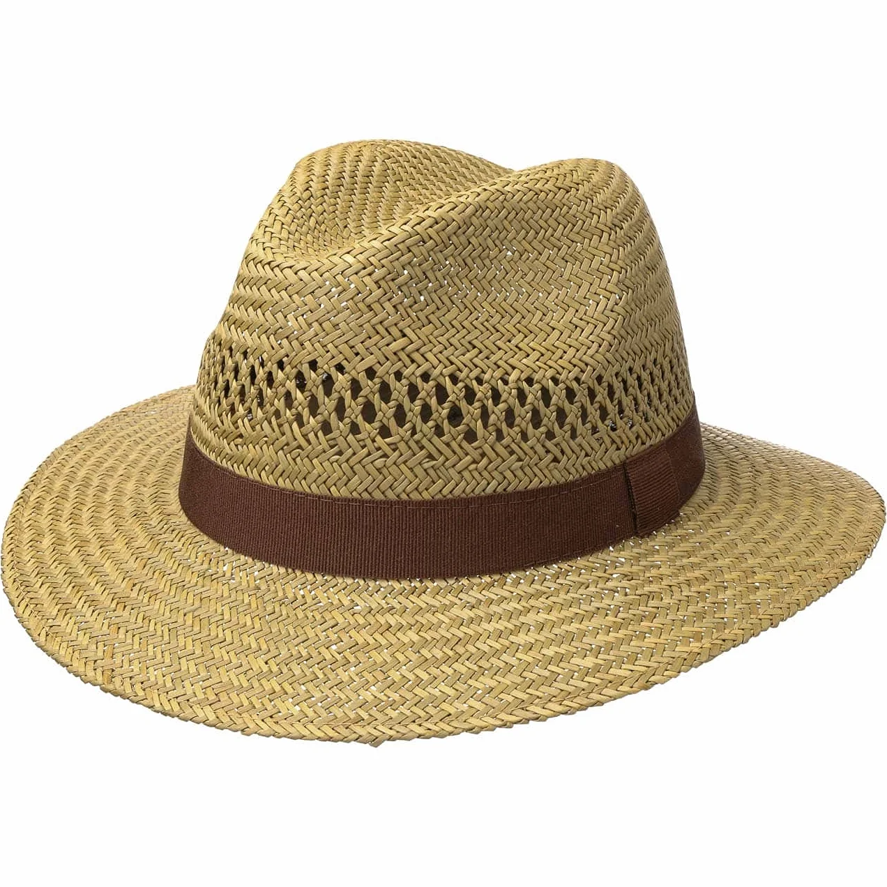 LIPODO Sun Traveller Cappello Traveller Paglia con Fascia Marrone Made in Italy Unisex Primavera Estate