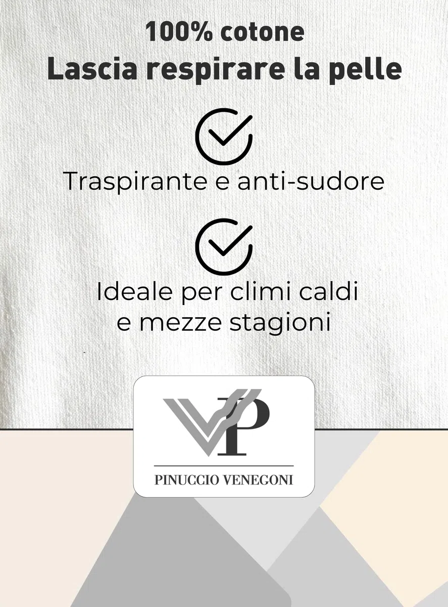 VP PINUCCIO VENEGONI - Set 3 Canottiere Uomo Cotone 100% Mercerizzato, Spalla Larga, Intimo Uomo Traspirante, Made in Italy