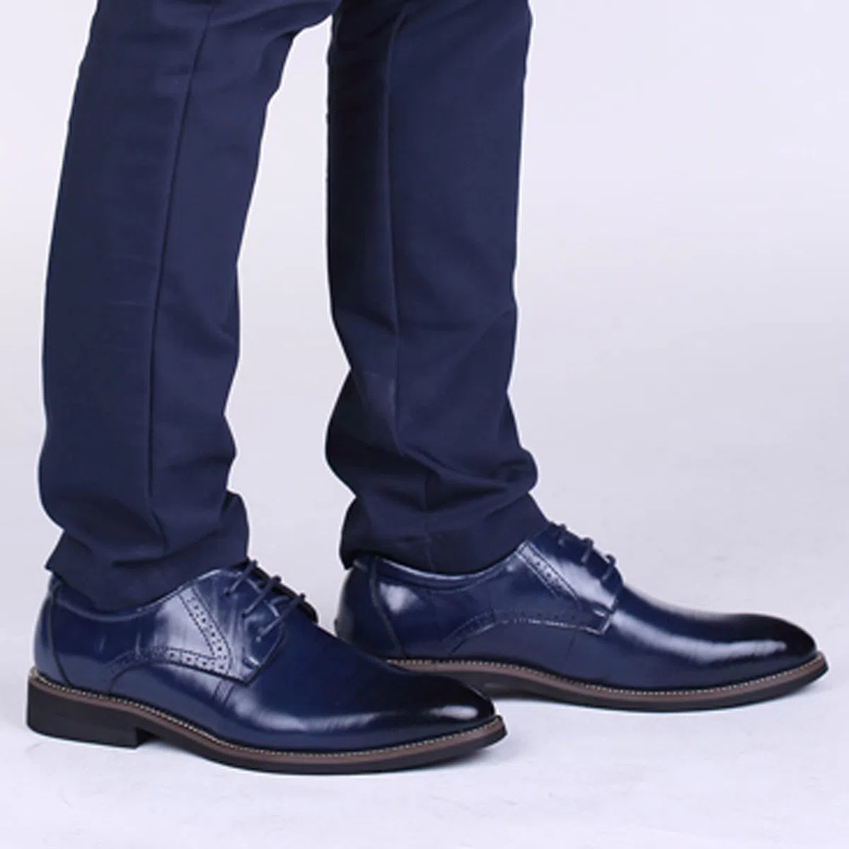 Scarpe in pelle, da uomo, leggere, eleganti, da sposa, classiche, Oxford, larghe, in pelle, per attività tradizionali, a