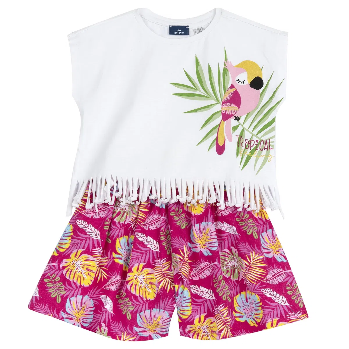 Chicco, Completo Bambina con T-shirt e Pantaloncini, Abbigliamento Neonata e Bambina, Designed in Italy