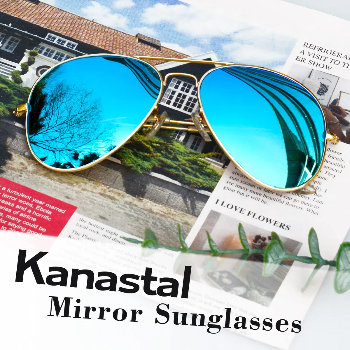 KANASTAL Occhiali da Sole Goccia Uomo Donna Polarizzati con Protezione UV400 Metallo Vintage Retrò Montatura Grande Metal Sunglasses