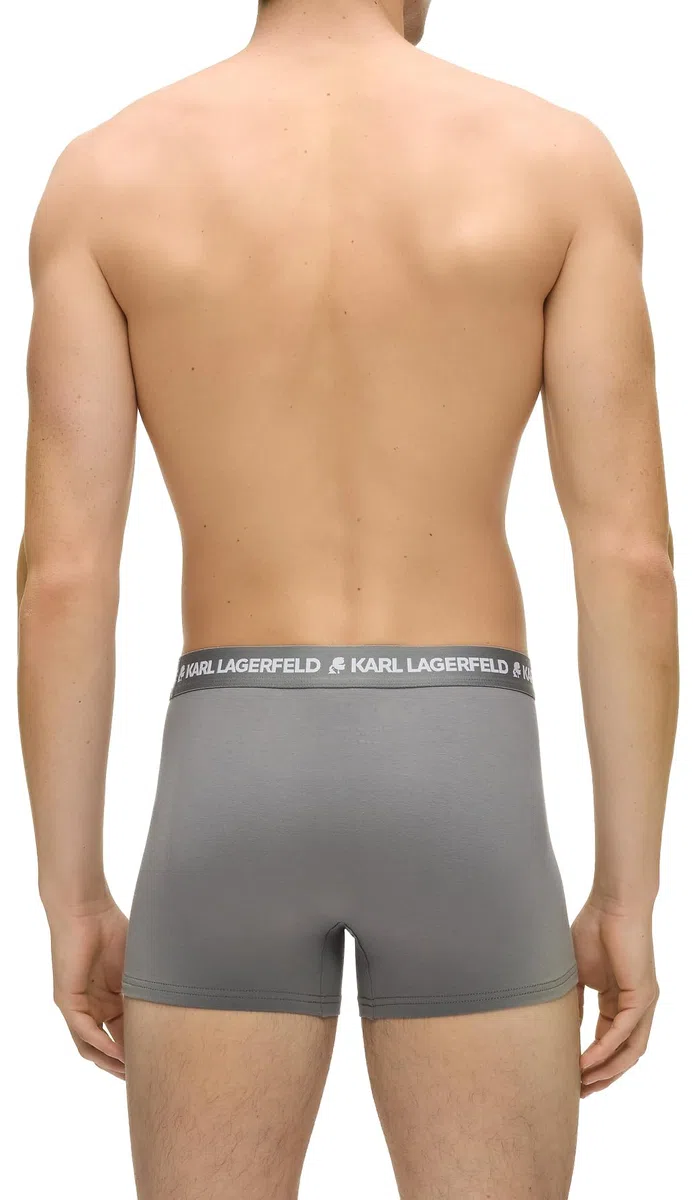 KARL LAGERFELD B.V Karl Lagerfeld, Men's, Logo Trunk Multiband (3 Pack) Trunks, Multicolore, XL Uomo